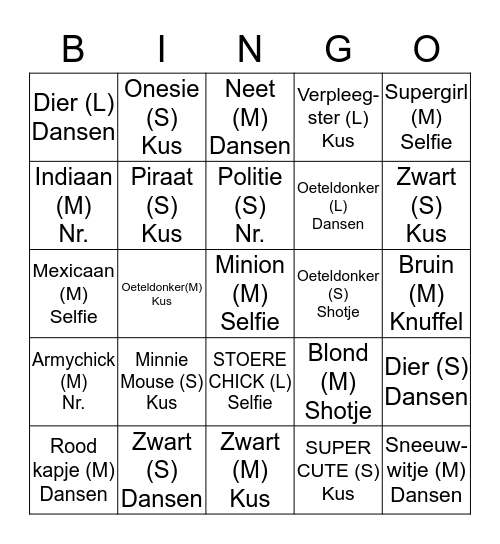 Carnavalsbingooo Bingo Card