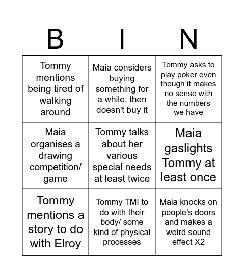 Watch MEN Bingo Card