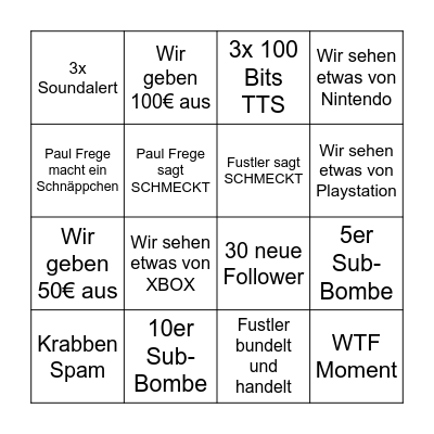 Bingo Card