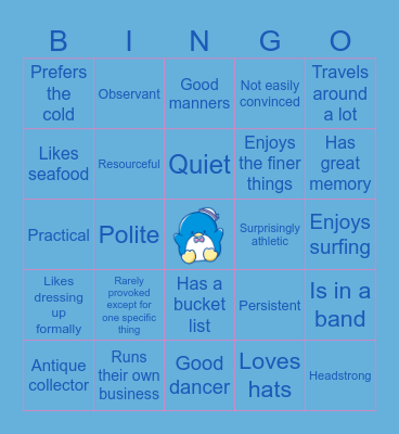 TAOHK&I Kinnies - Tuxedosam Bingo Card