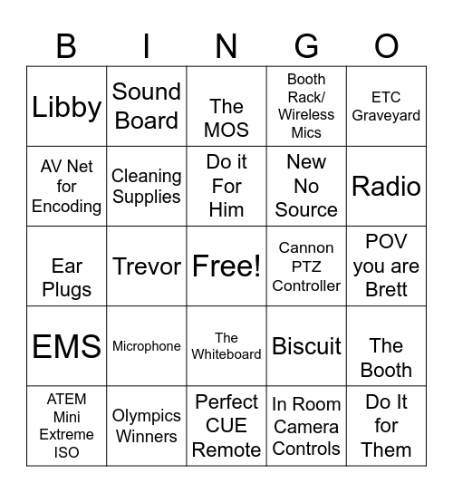 ETC BINGO Card