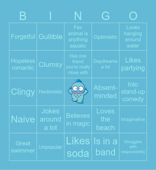 TAOHK&I Kinnies - Hangyodon Bingo Card