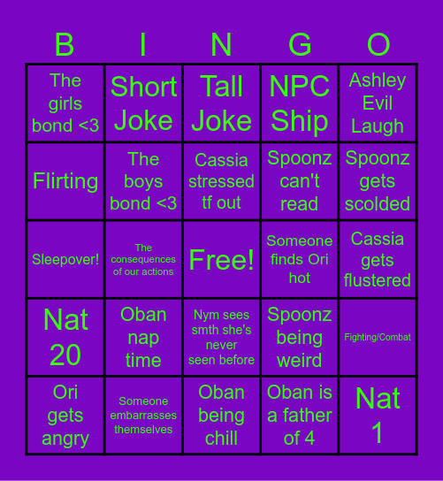 Session 3 Bingo Card
