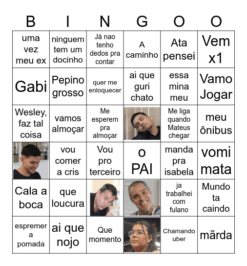 bingo da comunicação Bingo Card