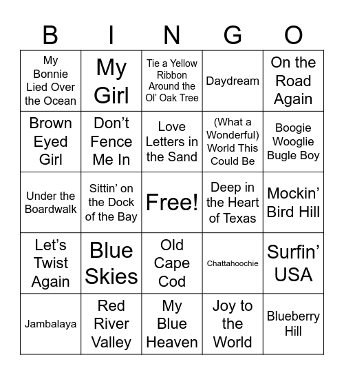 Hot August Night Bingo Card