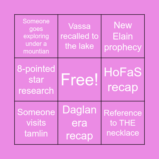 Aco6 Bingo Card