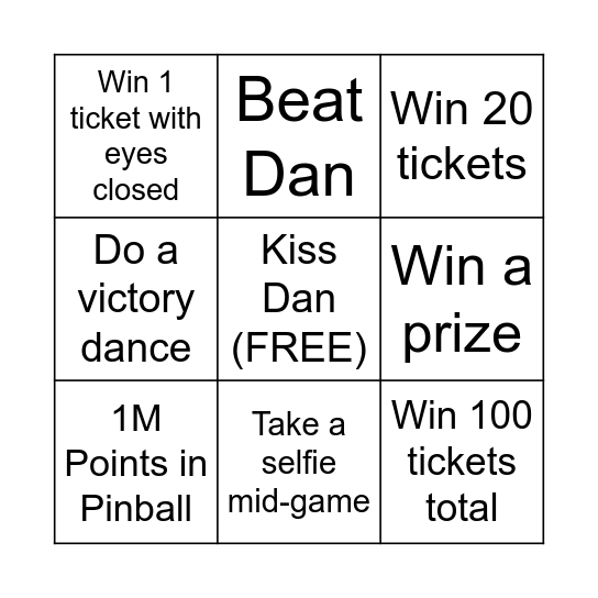 Funland! Bingo Card