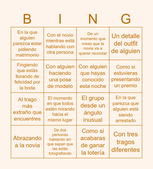 PHOTO BINGO Card