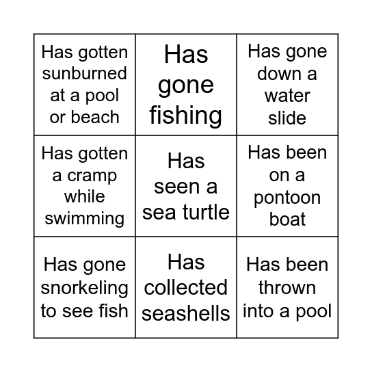 FIND SOMEONE WHO... Bingo Card