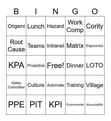 EHS Offsite 2026 Bingo Card