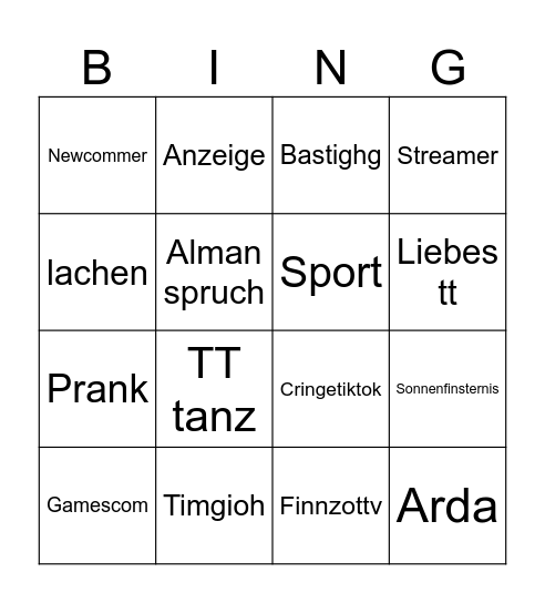 Bingo Card