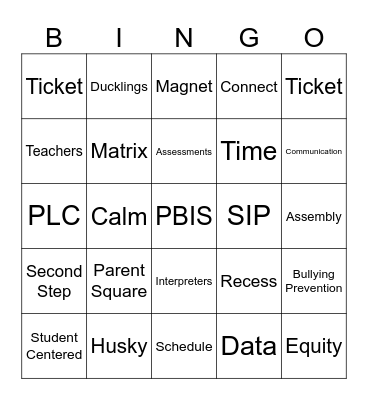 GH Workshop Kick-Off Bingo Card