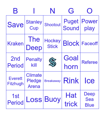 Kraken Krew Draft Party Bingo Card