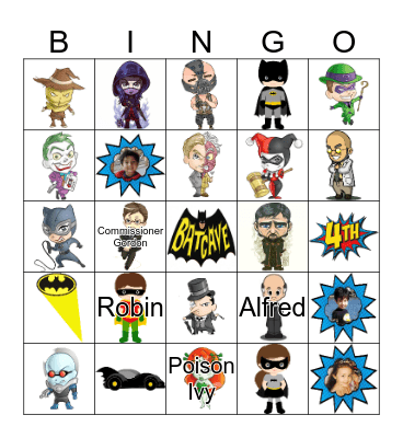 Sebastian's 4th Birthday Bingo Card