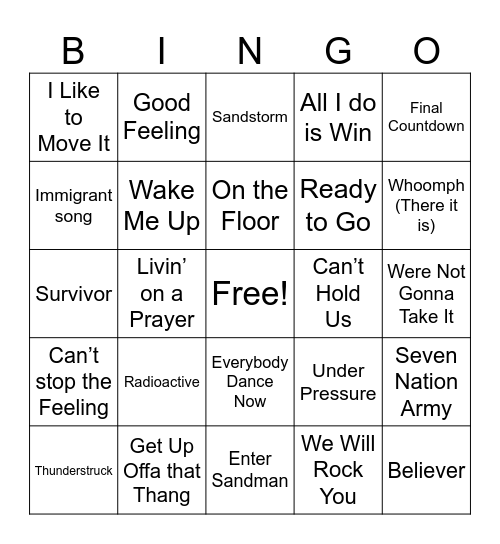 Football Bingo Card
