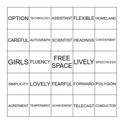 Find Your Suffix!!!!!!! Bingo Card