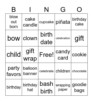 PARTY Bingo Card