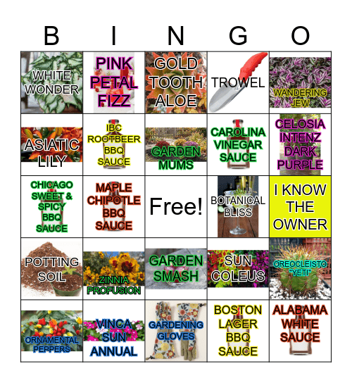 PLANT BINGO Card