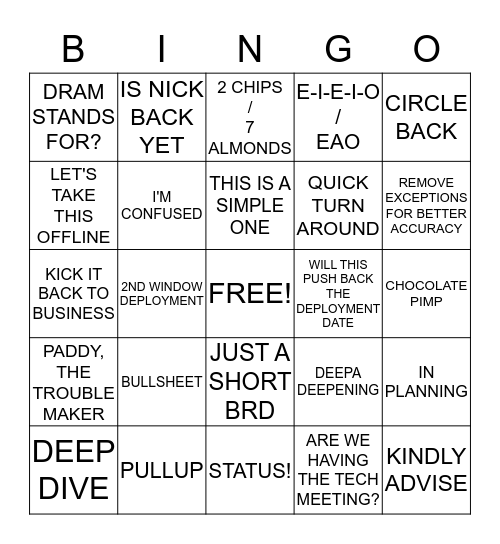 ML BINGO Card