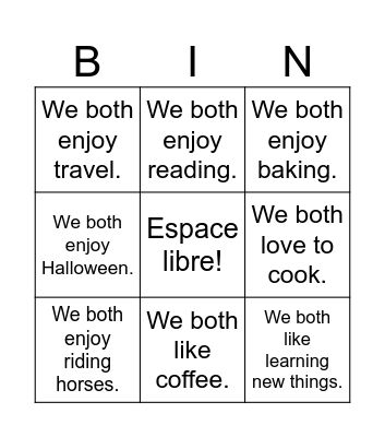 Get-To-Know-You Bingo! Bingo Card