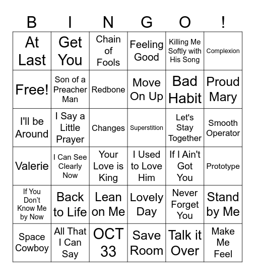 Heart & Soul Bingo Card