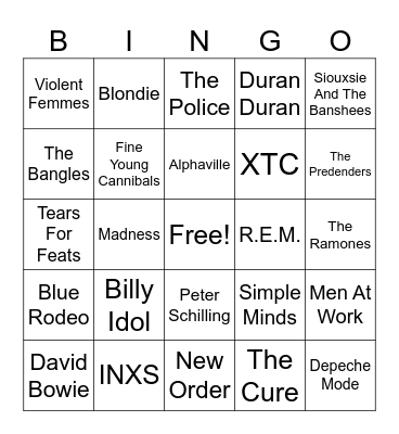 First Wave Bingo Card