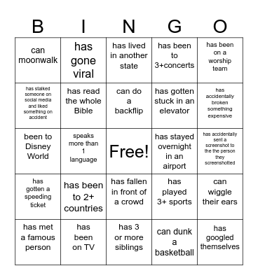 LC Retreat Bingo Card