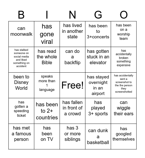 LC Retreat Bingo Card