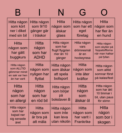 MINGELBINGO Card