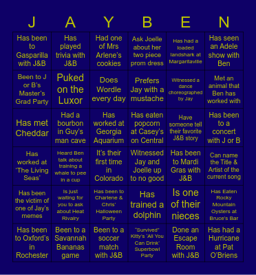Welcome Party - Find Someone who… Bingo Card