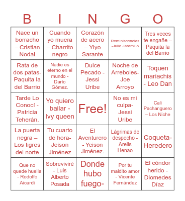 Bingo Notis Bingo Card