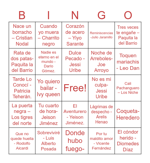 Bingo Notis Bingo Card