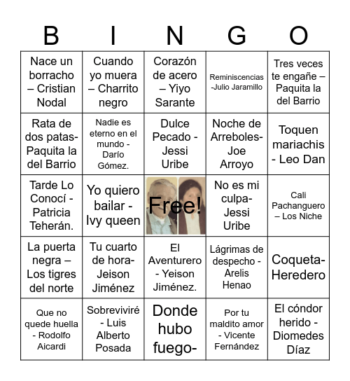 Familia Chiquillo Bingo Card