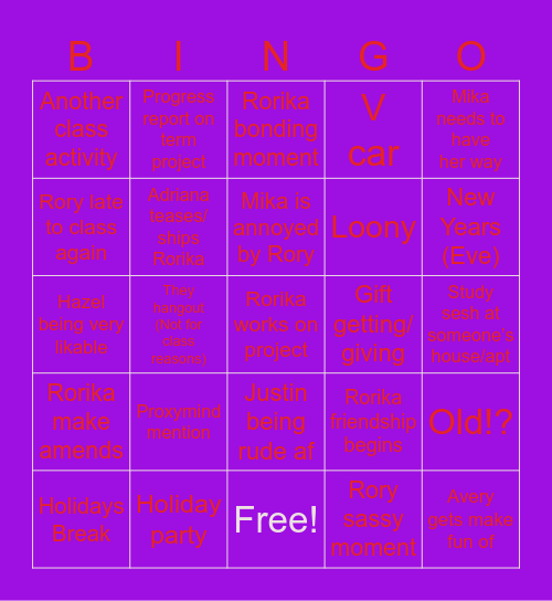 Chap 2! Bingo Card