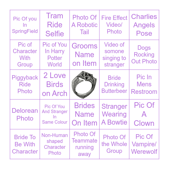 UNIVERSAL SCAVENGER HUNT Bingo Card