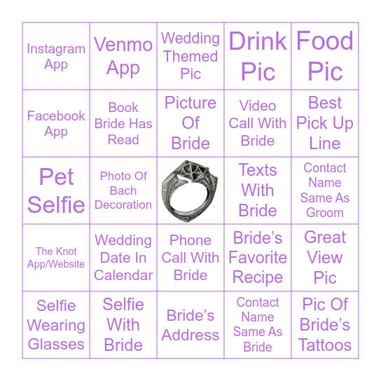 Digital Scavenger Hunt Bingo Card