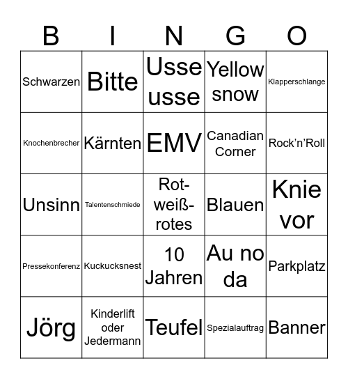 Kääsknöpfle Essen 2017 Bingo Card