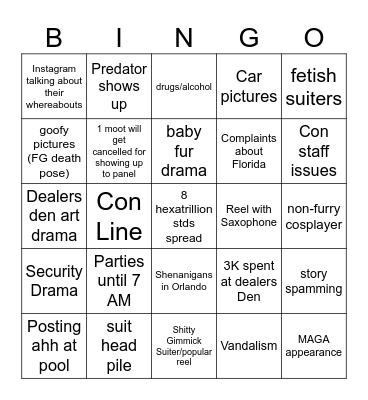 Megaplex Bingo Card