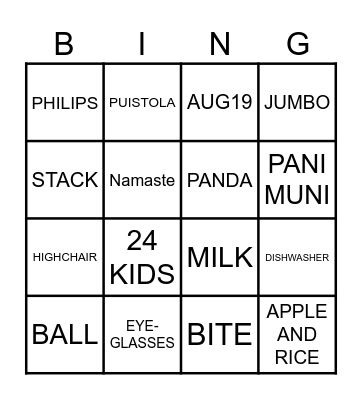 ERIK'S FIRST BINGOOOOOO Bingo Card