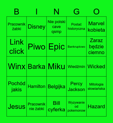 DF SOBOTA BANG Bingo Card