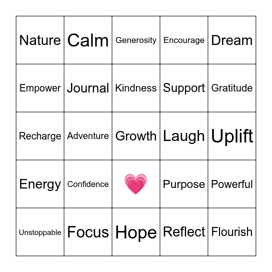 Womens month BINGO Card