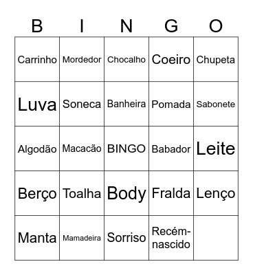 Bingo Do Davi Bingo Card