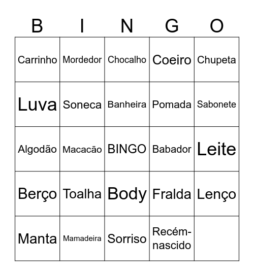 Bingo Do Davi Bingo Card