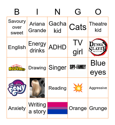 Angharad bingo :3 Bingo Card