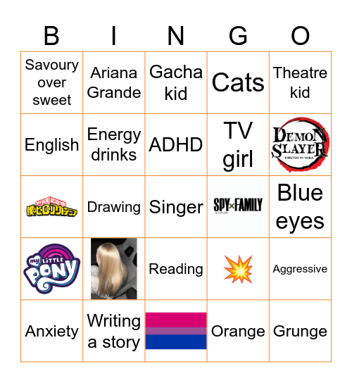 Angharad bingo :3 Bingo Card