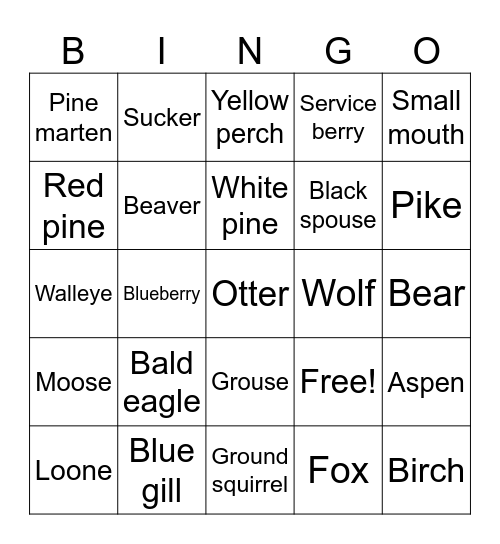 BW BINGO Card