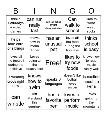 Malin Made A Bingo Card