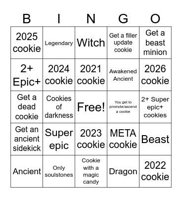 CRK PULLS Bingo Card