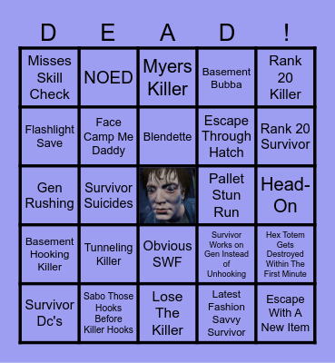 Dead By Daylight BINGO Card