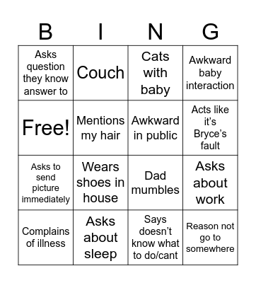 Bingo bongo Bingo Card